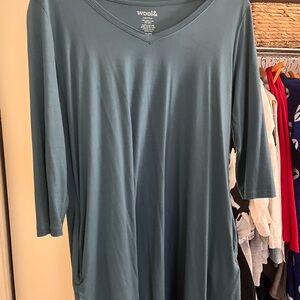 Wool& wool Teal willow dress